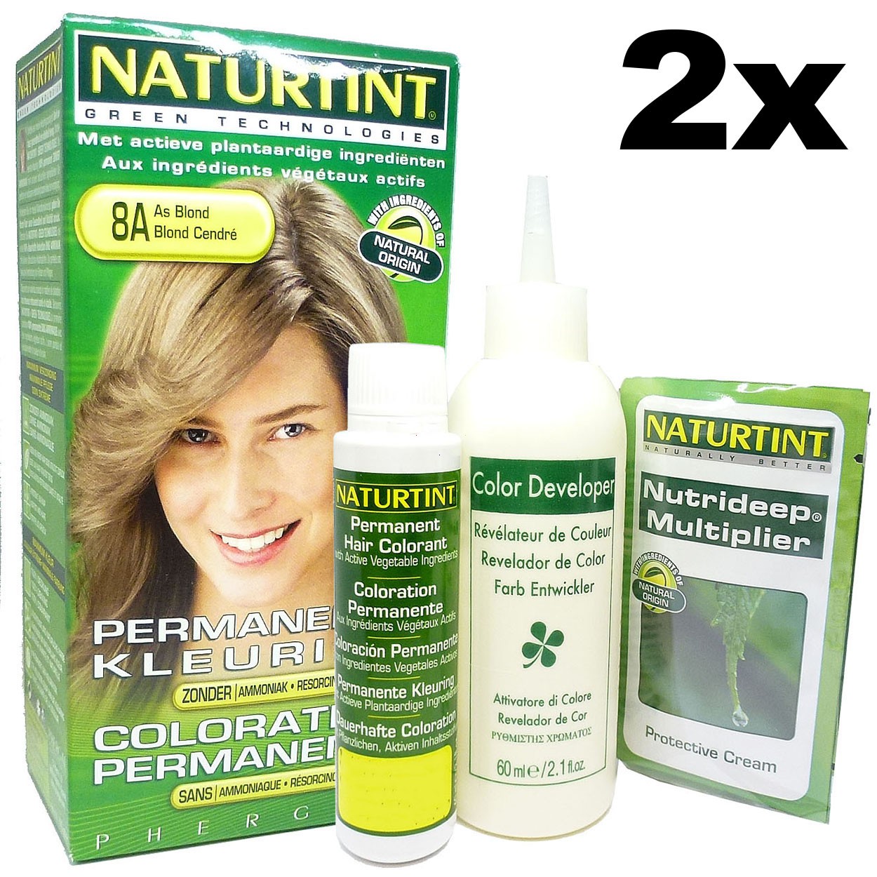 Bild von Phergal Naturtint Haar Farbe Kastanien Gold Braun 5G 2x165ml  Coloration Set Kit