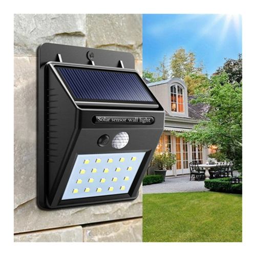 Bild von Solar Power 20 LED PIR Bewegungsmelder Wandlicht für den Außenbereich