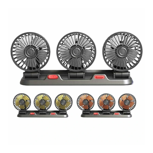 Bild von Effiziente Kühlung für unterwegs: 5V/12V Three-Head Car Fan