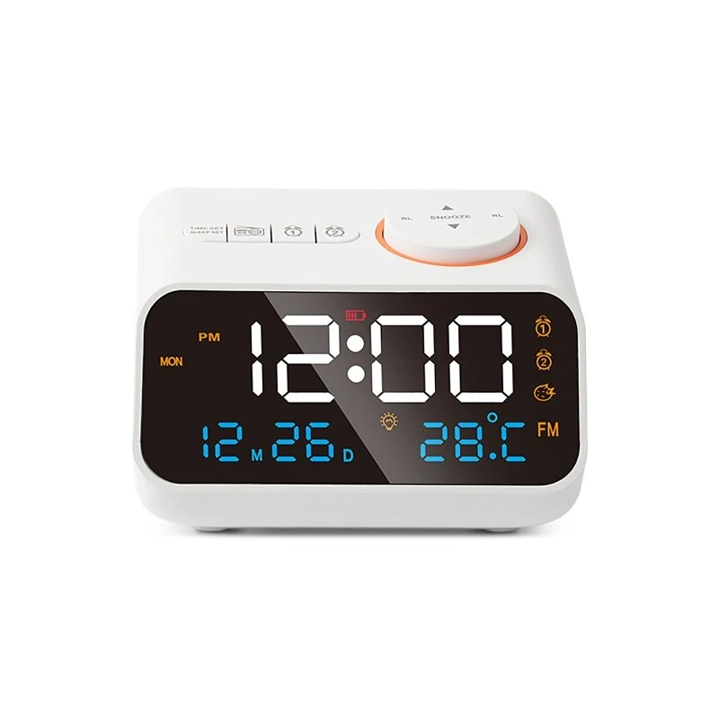Bild von AGSIVO FM Radio Digital Alarm Clock with Dual Alarm / Snooze / Temperature Display / Date Display / Memory Function