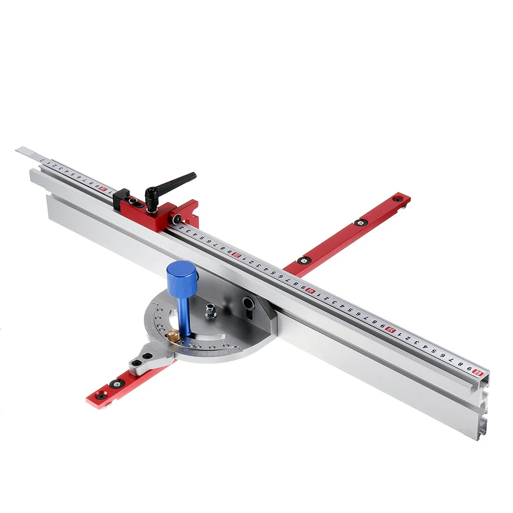Bild von Suitable for Dewalt Miter Gauge System 450mm 0-90 Degree Angle with 600/800mm Aluminum Alloy Fence and Stop Sawing Assem
