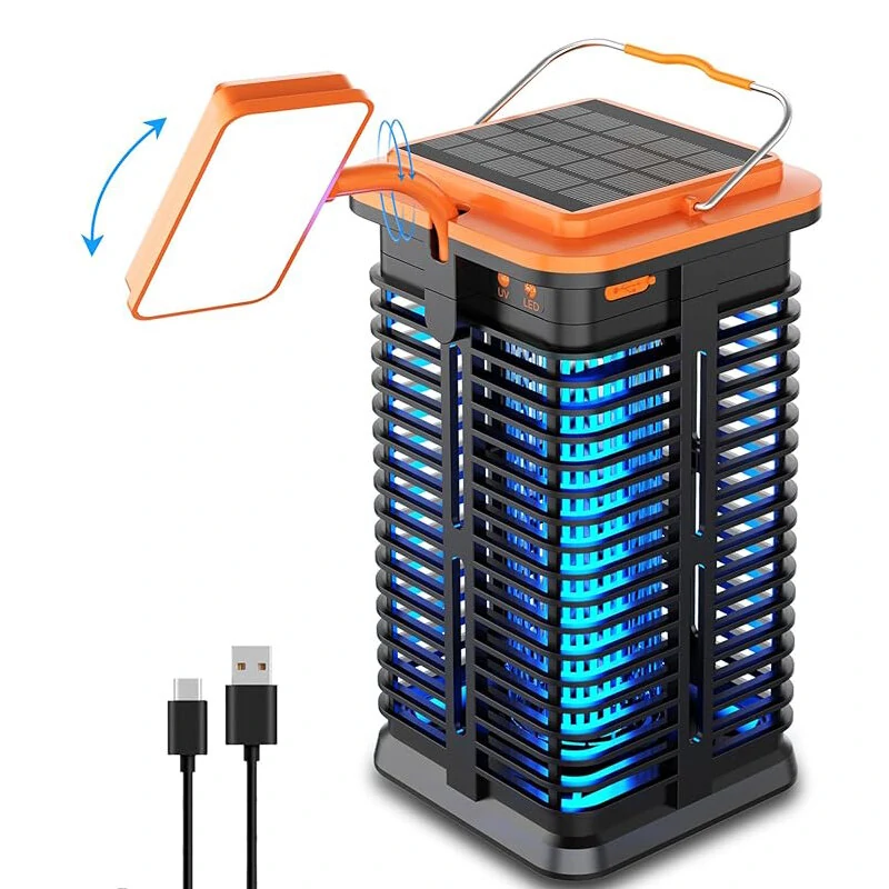 Bild von Solar Bug Zapper with LED Light 4000mAh Rechargeable Battery Cordless Electric Mosquito Zapper for Outdoor and Indoor