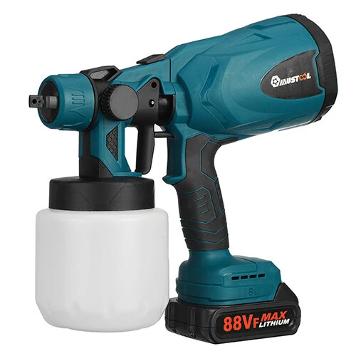 Bild von MUSTOOL 1300W 25000RPM Cordless Paint Sprayer Spray Guns with Nozzles 800ML Pot