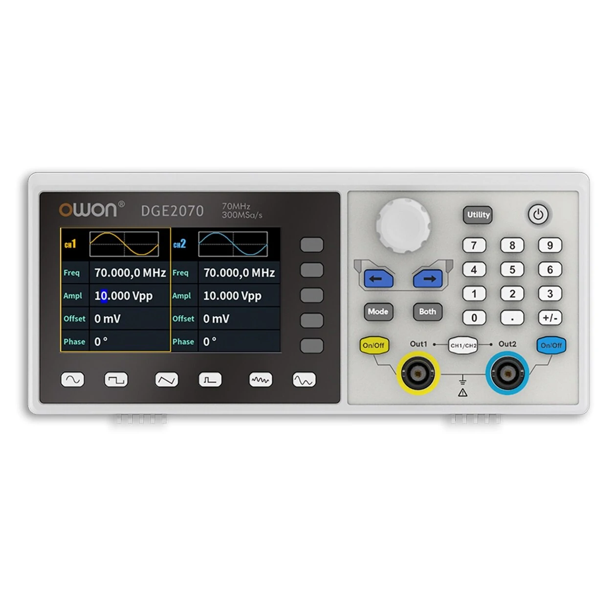 Bild von OWON DGE2035 DGE2070 Dual Channels Arbitrary Waveform Generator 35MHz 70Mhz 125MSa/s 300MSa/s 14Bits Frequency Meter