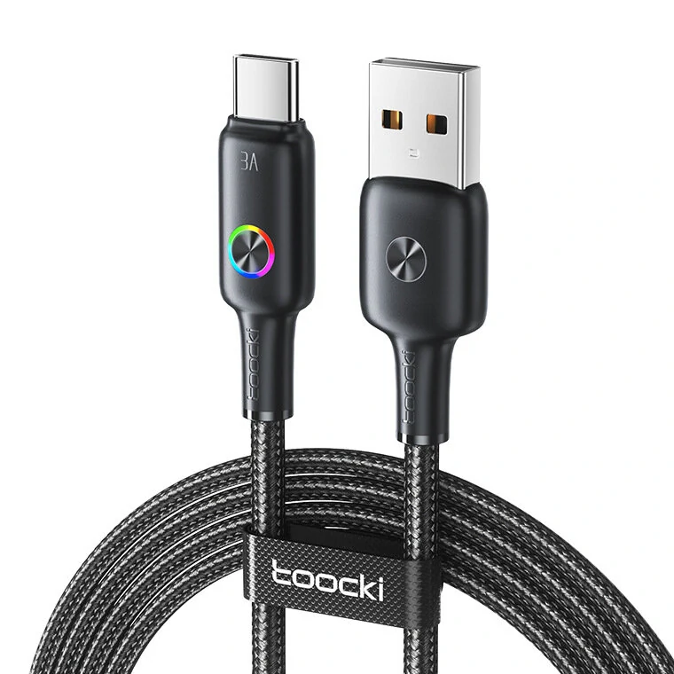 Bild von Toocki TQ-X45 3A USB-A to Type-C Cable PD Fast Charging Data Transmission Coppre Core Line 1.2M/1.8M Long for iPhone 15/