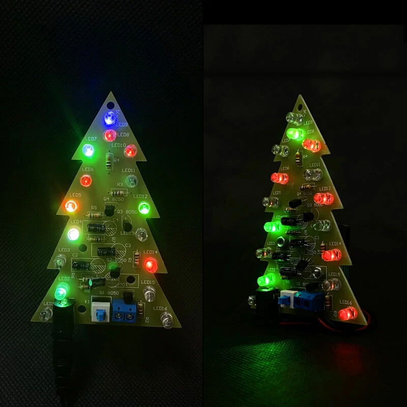 Bild von 16-light Christmas Tree Components Tri-color/Colorful DIY Electronic Kits Electronics Training Exercises