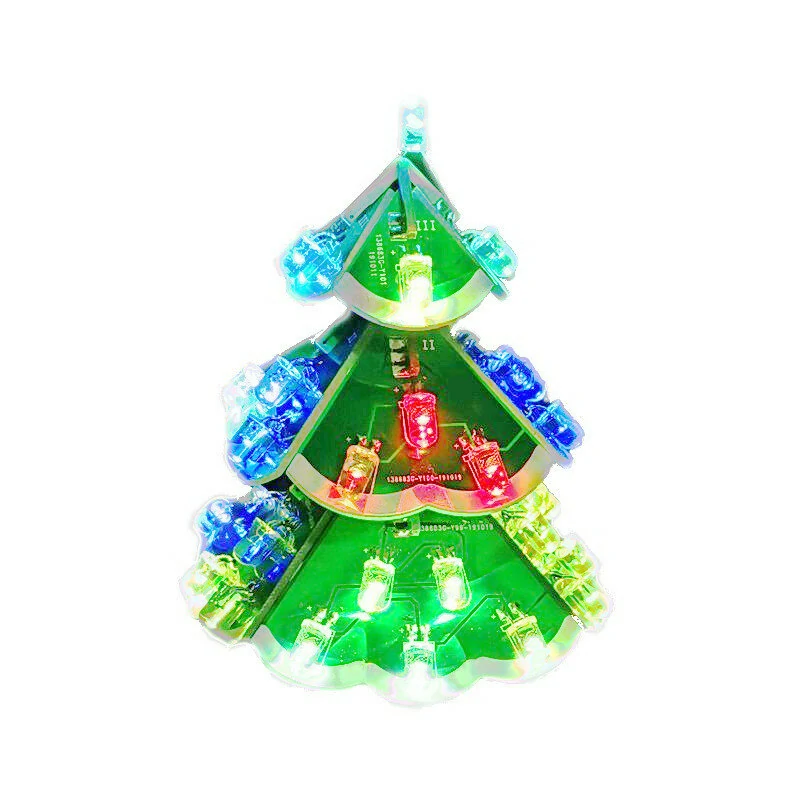 Bild von 3D Colorful Three-dimensional Christmas Tree Parts Music/bluetooth DIY Electronic Kit