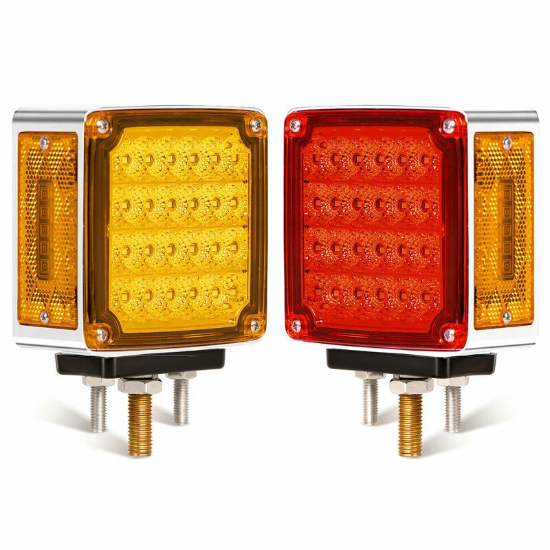Bild von 60LED Square Tail Lights Double-sided Cargo Lights for Heavy-Duty 10-30V Trailers Trucks Brake Light Turn Signal Light