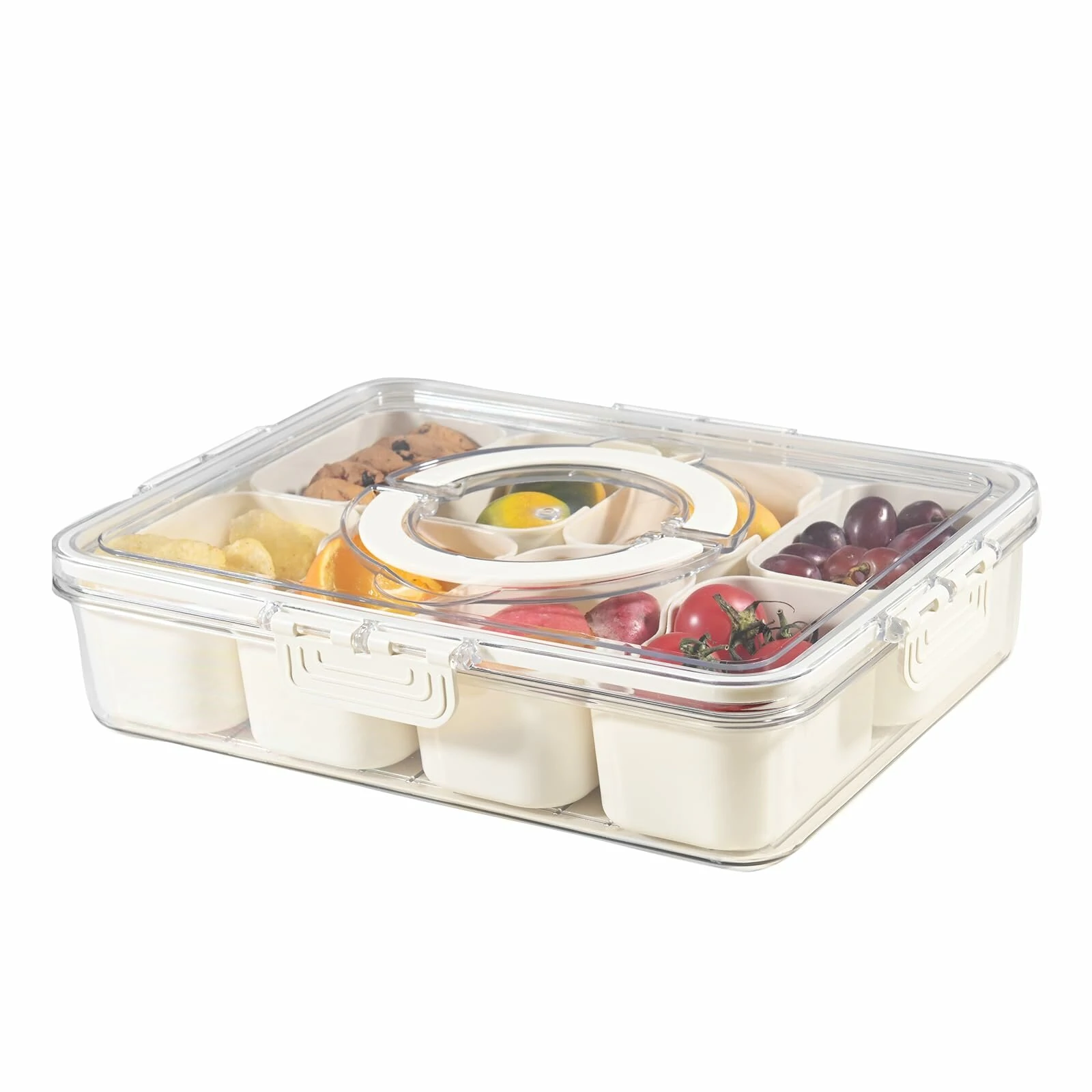 Bild von Multifunctional Seal Box For Seasoning Storage Fruit Tray Organization Box Divided Serving Tray with Lids Food Storage B