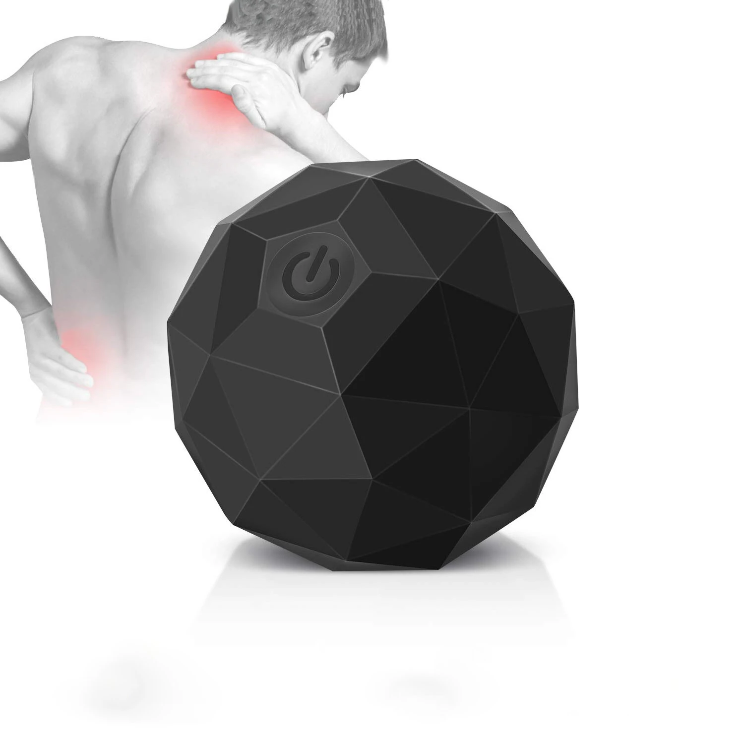 Bild von Electric Vibrating Massage Ball Fitness Yoga Pilates Physical Therapy Massage Roller to Fight Sore Muscles Washable Nega