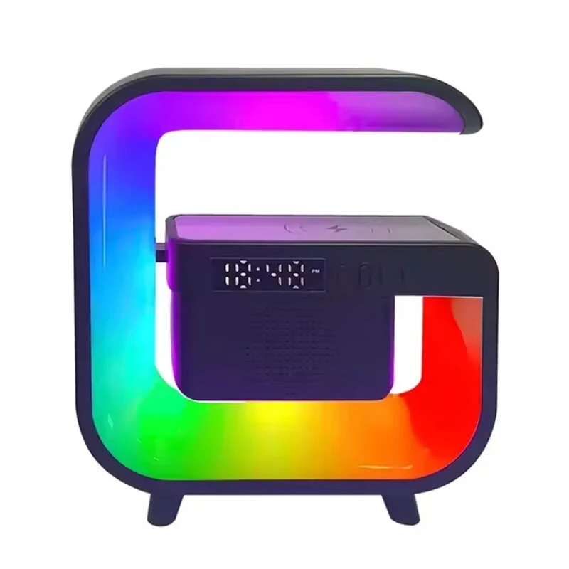 Bild von G3 Mini 10W Wireless Charger Stand bluetooth Speaker with RGB Light LED Display Night Light Support AUX TF Card Playback