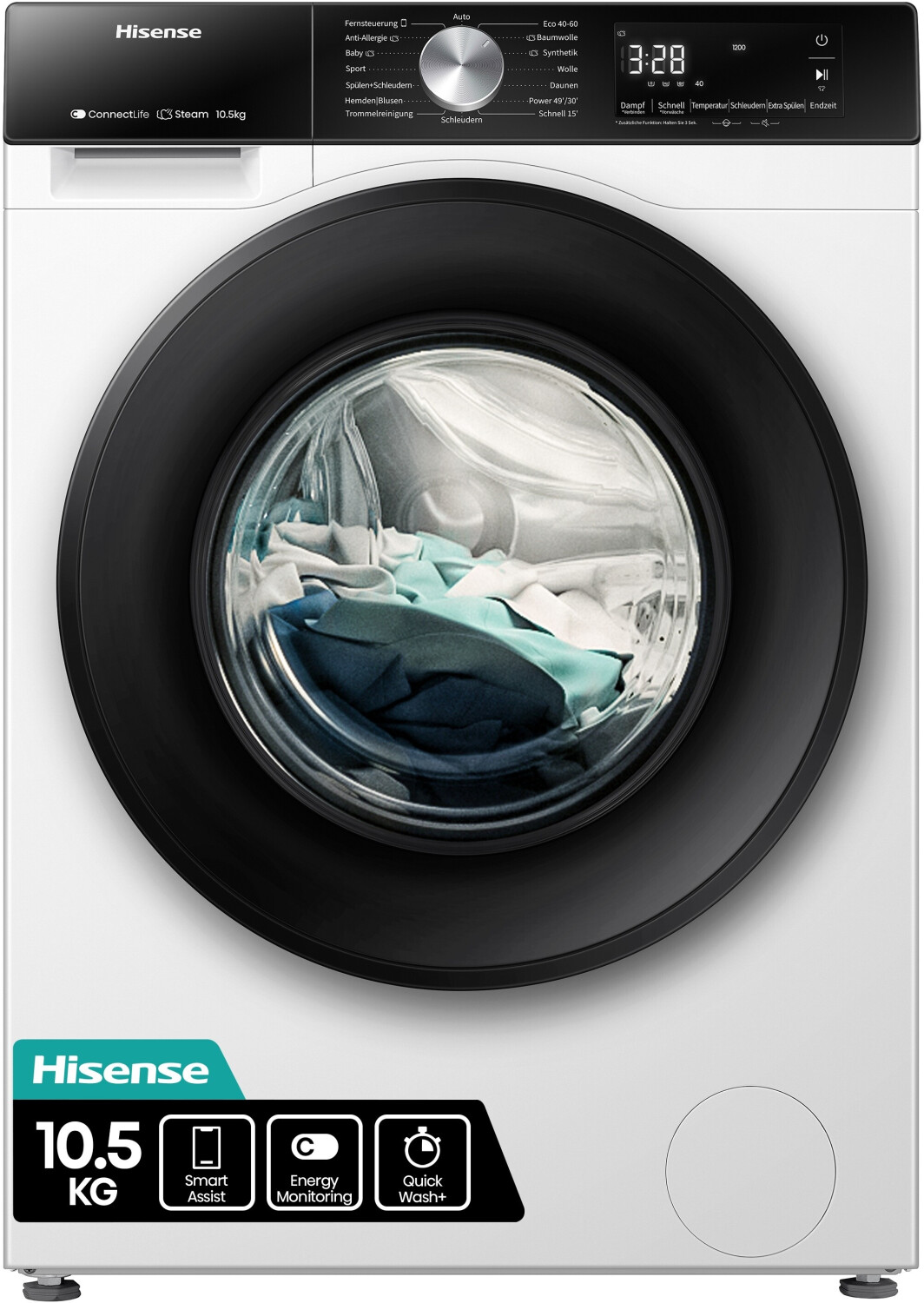 Bild von Hisense Waschmaschine »WF3S1043BW3«, 10 kg, 1400 U/min, Wifi-ConnectLife