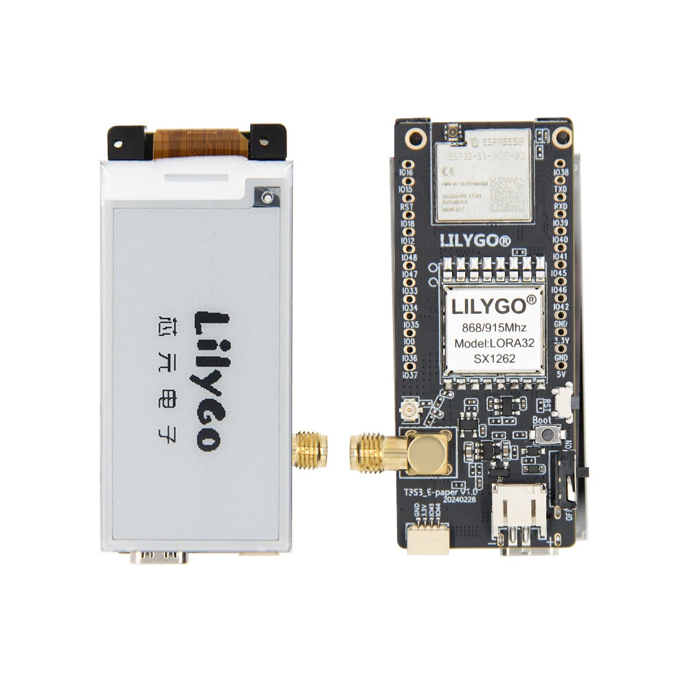 Bild von LILYGO® T3S3 E-Paper ESP32-S3 LoRa SX1262 SX1280 Wireless Module 2.13-inch Ink Screen Development Board