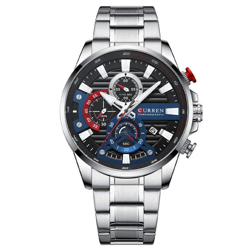 Bild von CURREN Chronograph Men's Business Sports Quartz Watch Casual Fashion Analog Calendar Wrist Watch Date Watch