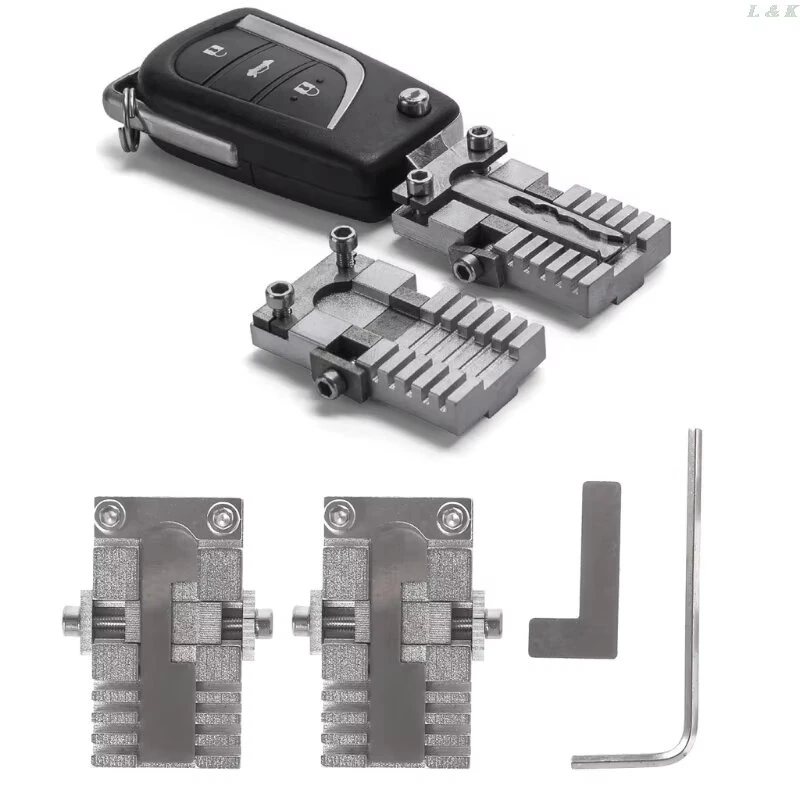 Bild von Universal Key Clamping Fixture Duplicating Cutting Machine Stainless Steel Precision Cutting for Car and Door Key Copy T