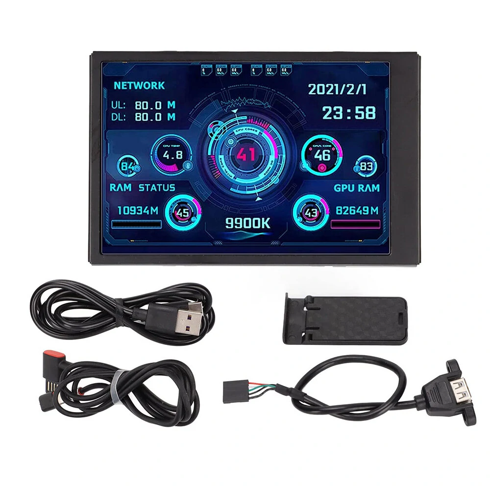 Bild von 3.5 Inch IPS USB Mini Screen PC Temperature Display AIDA64 PC CPU RAM Data Monitor