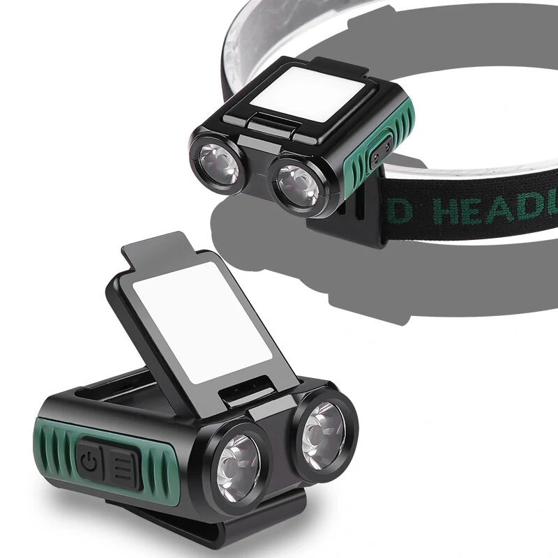 Bild von 500LM 200M Portable XPG COB Headlight Rechargeable LED Sensor Cap Clip Light Outdoor Camping Work Light Waterproof Fishi