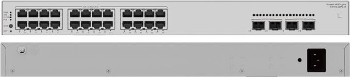 Bild von Huawei S310S Series S310S-24P4JX - Switch - managed - 24 x 10/100/1000 (PoE+) + 2 x 100/1000/2,5G SFP + 2 x 100/1000/10G SFP+ - Luftstrom von vorne zur Seite - an Rack montierbar - PoE+ (400 W) (98012525)