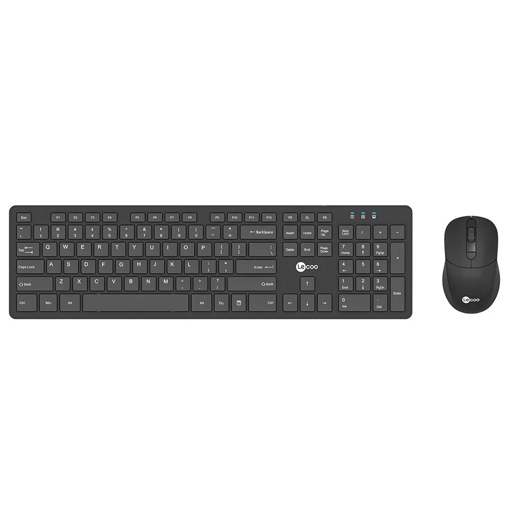 Bild von Lecoo Keyboard and Mouse Set KW201 2.4GHz Wireless Office Keyboard 104 Keys For Windows PC Compatible USB Game Keyboard