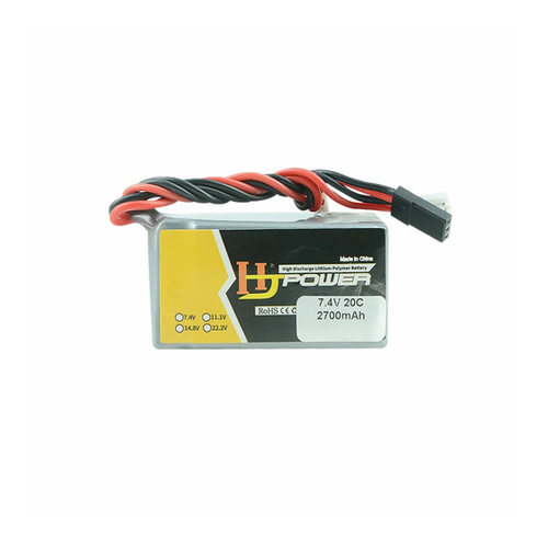 Bild von HJ Power 7.4V 2700mAh 20C 2S LiPo Batterie JR Steckverbinder für LRP VTEC Empfänger
