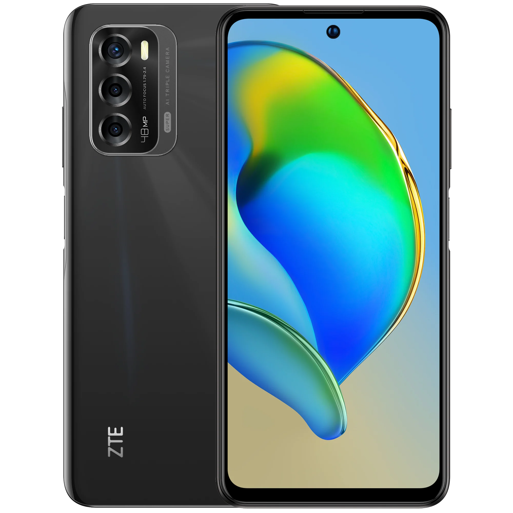 Bild von ZTE Smartphone Blade V40 (16,94cm (6,67 Zoll) FHD+ Display, 4G LTE, 4GB RAM und 128GB interner Speicher, 48MP Hauptkamera und 8MP Frontkamera, Dual-SIM, Android 11) schwarz 123401201022