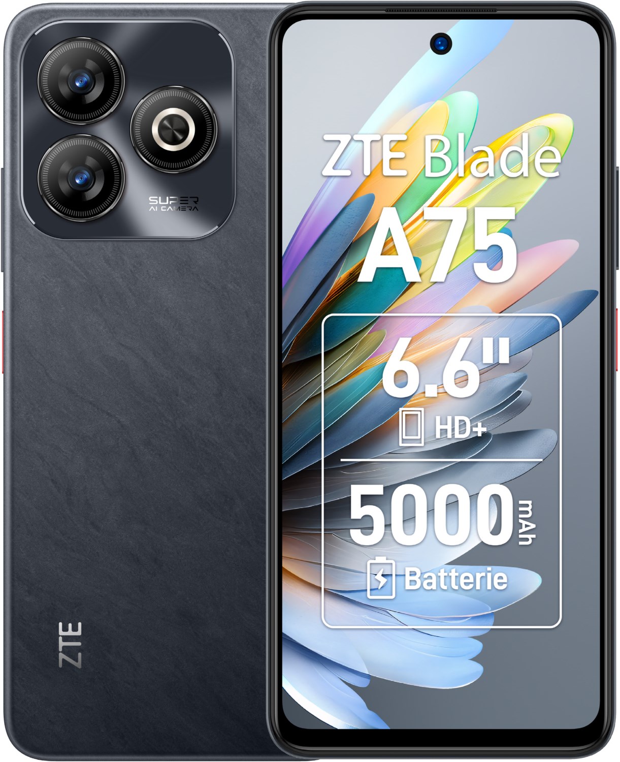 Bild von ZTE Blade A75 Smartphone (16,76 cm/6,6 Zoll, 128 GB Speicherplatz, 50 MP Kamera)