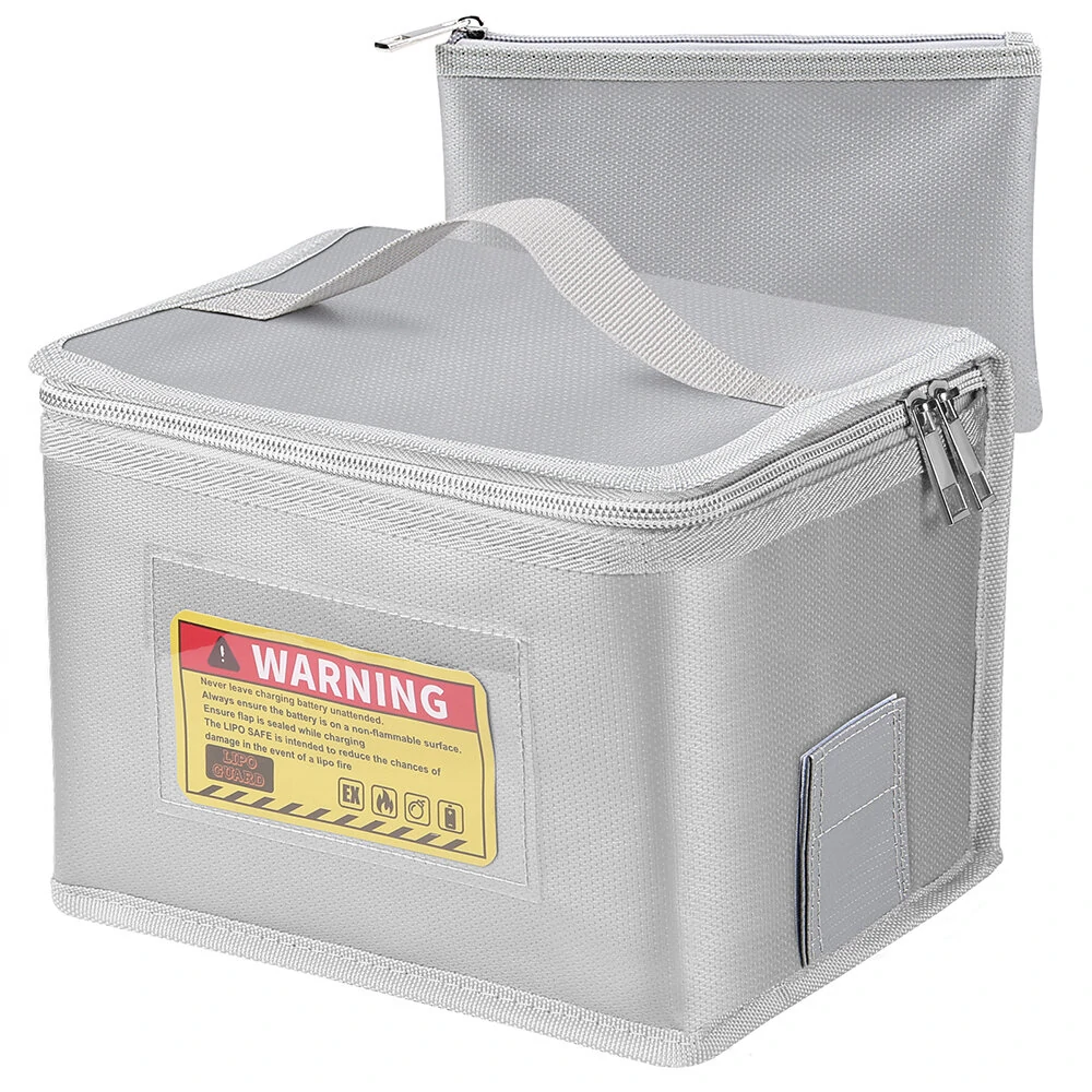 Bild von Portable Fireproof Explosion-proof Lipo Battery Safety Bag Fire Resistant For Charging Storage Bag 210*160*155mm