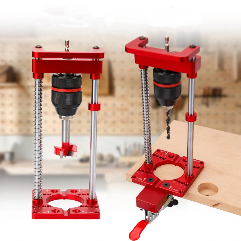 Bild von ENJOYWOOD Drill Bracket Stand Drill Guide 35mm 26mm Concealed Hinge Hole Punch Locator Cabinet Hardware Jig For DIY Wood