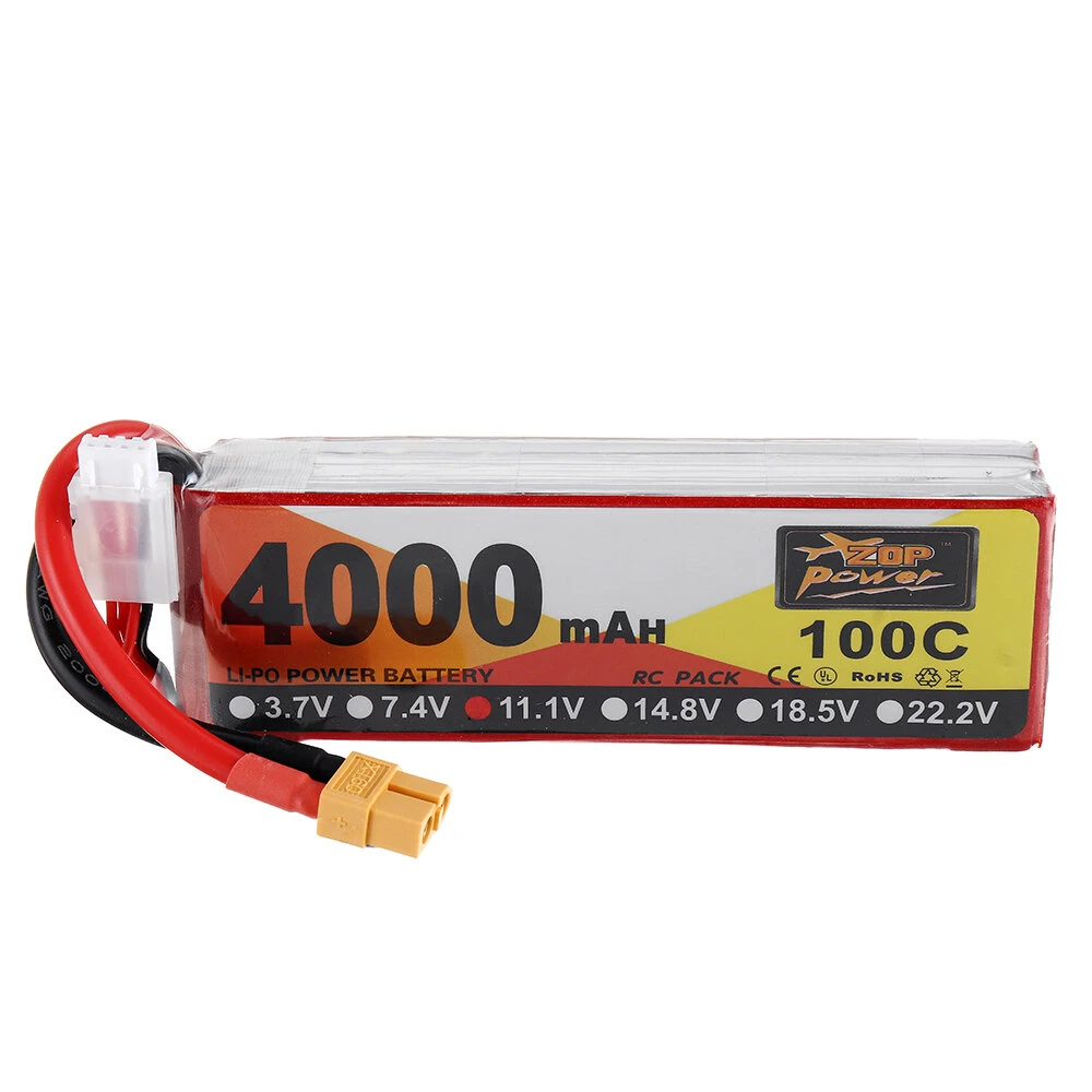Bild von ZOP Power 11.1V 4000mAh 100C 3S Lipo Battery XT60 Plug for RC Racing Drone