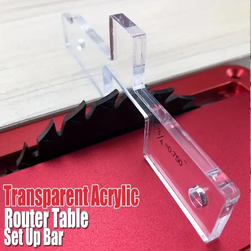 Bild von 10pcs Woodworking Milling Cutter Gauge Set Transparent Acrylic Waterproof No Assembly Required for Table Saw & Router Se