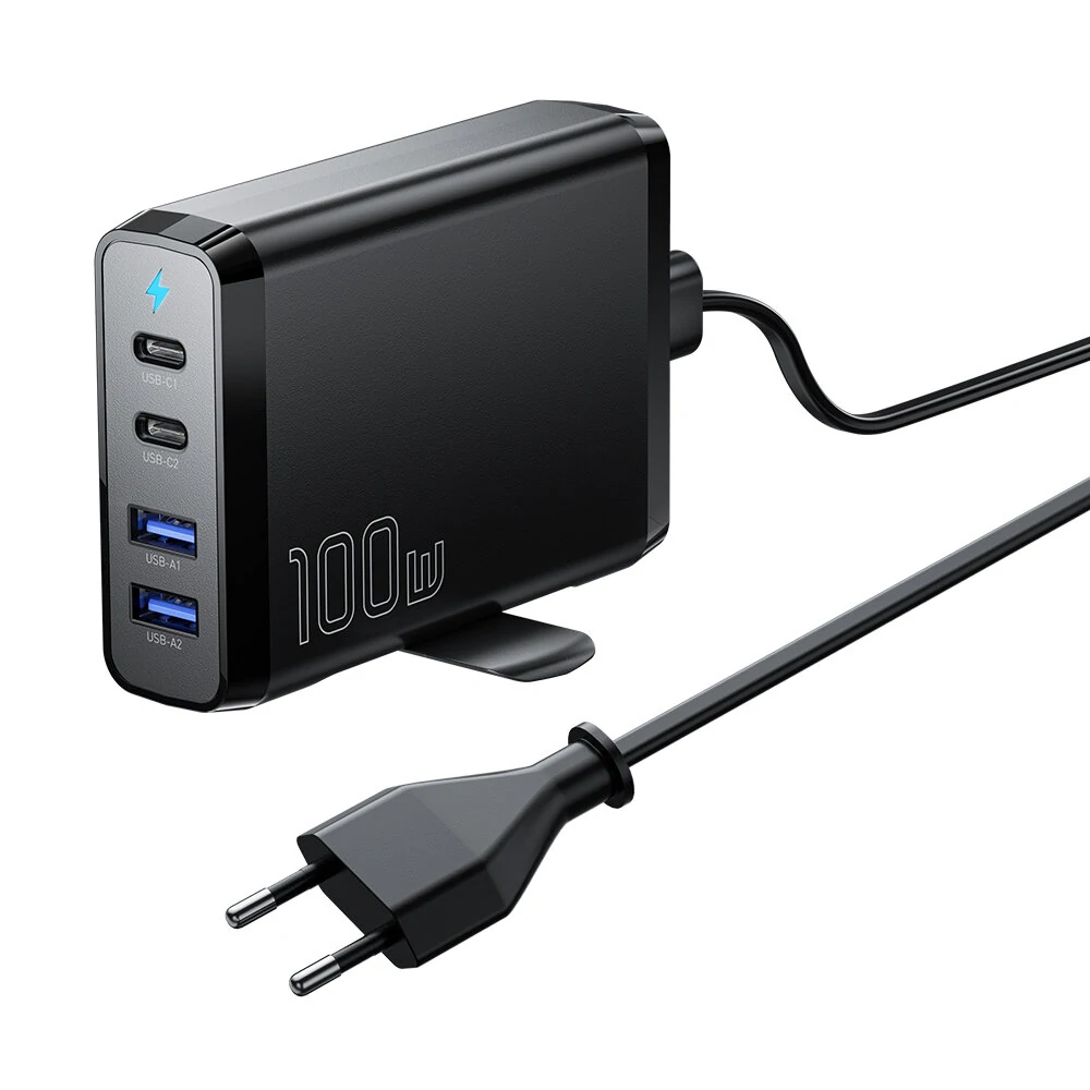Bild von [GaN Tech] Essager 100W 4-Port USB PD Charger 2USB-C+2USB-A QC3.0 PD3.0 AFC FCP SCP DCP PPS BC1.2 Apple2.4A Fast Chargin