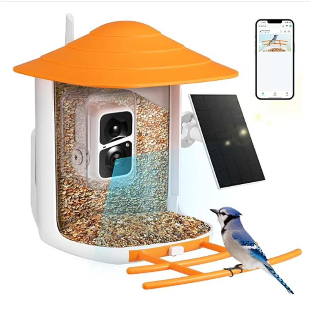 Bild von ZANLURE Smart Bird Feeder with CameraSolar Panel Wireless AI Bird Identificatio Auto Record Christmas Gift