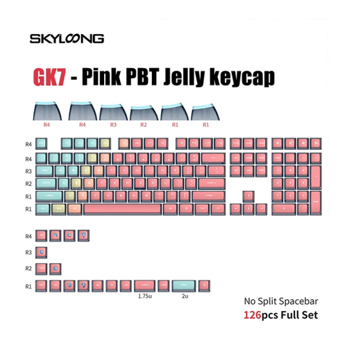 Bild von SKYLOONG GK7 126PCS Mechanisches Tastatur-Keycap-Set in Pink