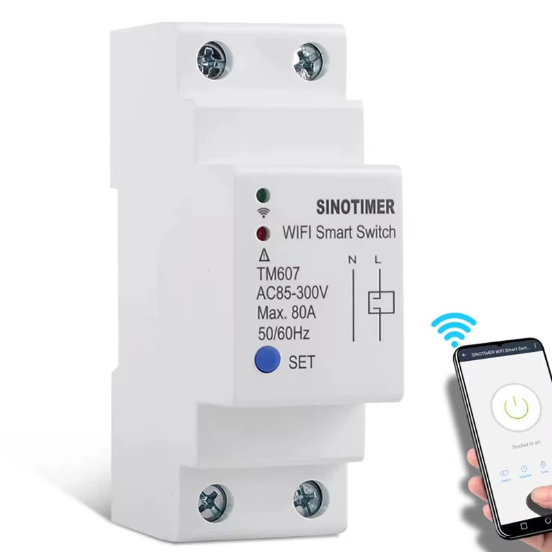 Bild von TM607 80A Tuya Smart WiFi Timer Countdown Time Switch APP Wireless Remote Control DIY Lights Work with Alexa Google Home