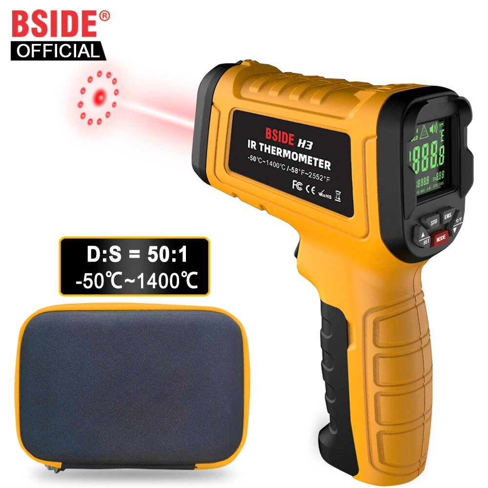 Bild von BSIDE Infrared Thermometer -50~1400C Professional 50:1 Digital IR-LCD Temperature Meter Non-contact Laser Thermometers P