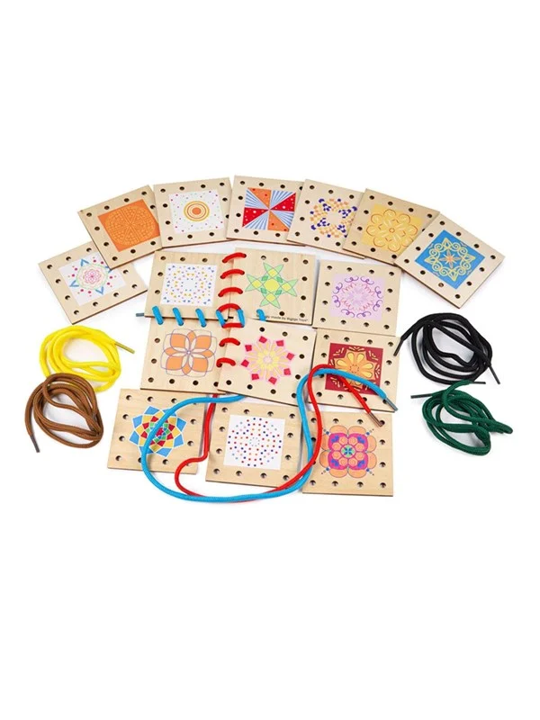 Bild von Bigjigs Wooden Puzzle Tiles Shapes 22 pcs. Holz