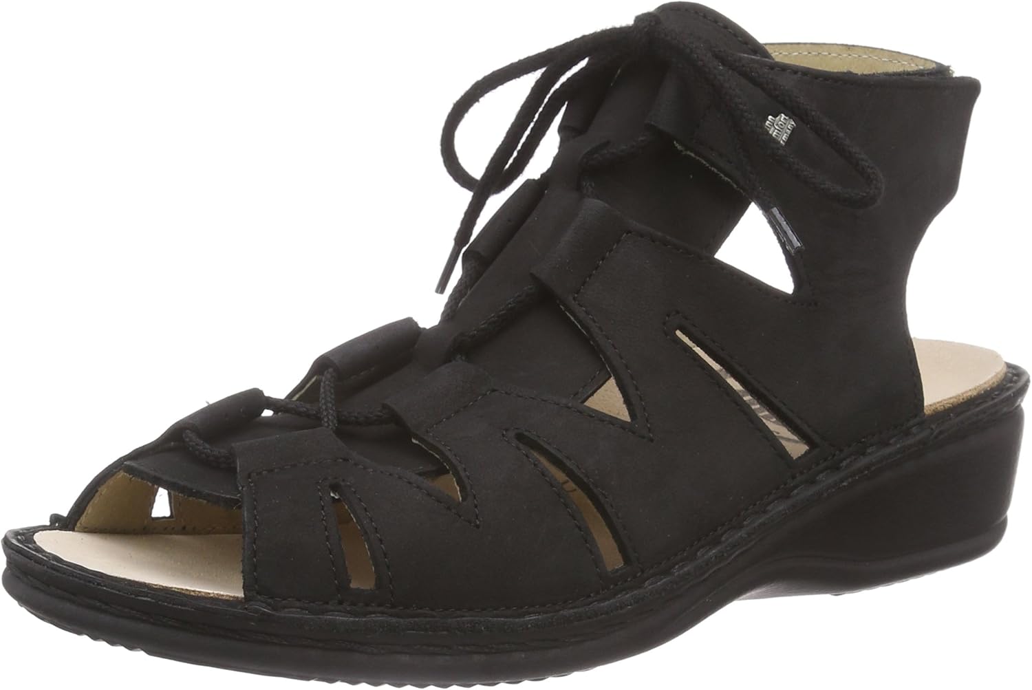 Bild von Finn Comfort Malaga, Damen Knöchelriemchen Sandalen, Schwarz (Schwarz), 37 EU