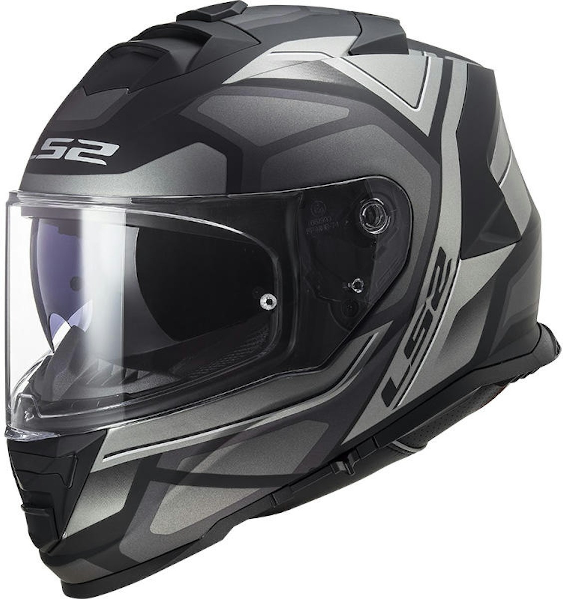 Bild von LS2 FF800 Storm II Faster Helm, schwarz-grau-silber, Größe L für Männer