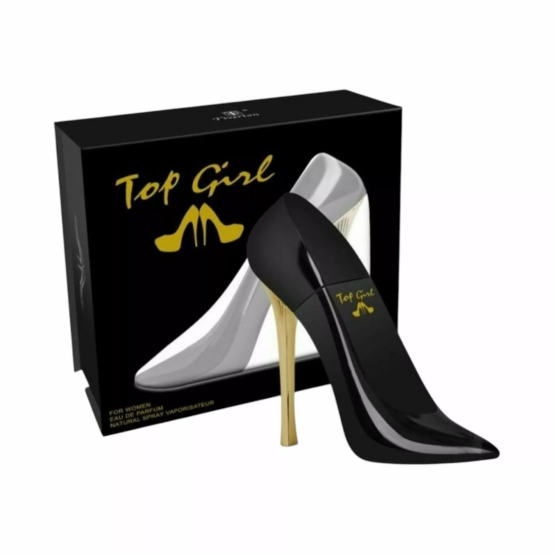 Bild von Tiverton Eau de Toilette Damen Parfum » Schwarzer Stiletto » 100 ml blumiges Parfüm für Frauen, 1-tlg., » Tiverton Top Girl » Flakon als Absatzschuh