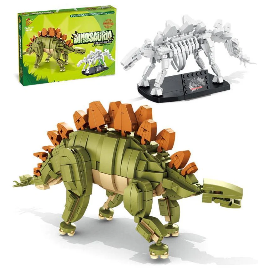 Bild von Panlos 612004 - Stegosaurus und Fossil - 894 Klemmbausteine