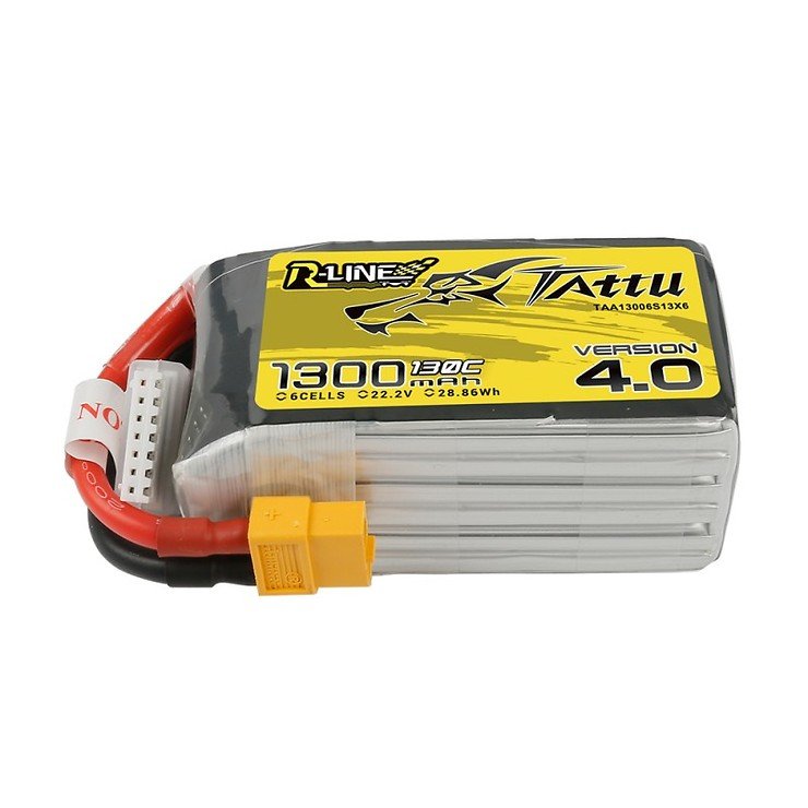 Bild von Gens ace &Tattu - 1300 mAh 22.2 V 130C 6S1P XT60 Battery R-Line 4.0