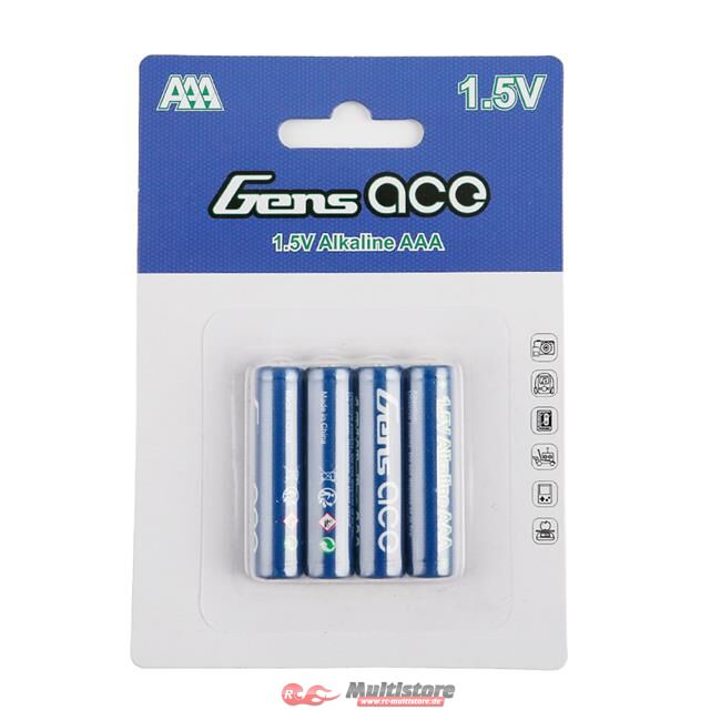 Bild von GensAce Trockenbatterie 1.5V AAA R3 (4) / GE0-AAAGensAce