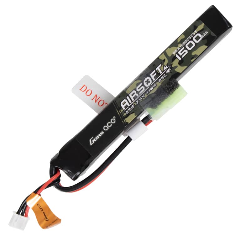 Bild von Gens Ace 25C 1500mAh 2S1P 7.4V Nunchuck 2X Airsoft Gun Lipo Battery with mini Tamiya Plug (7.40 V, 1500 mAh)