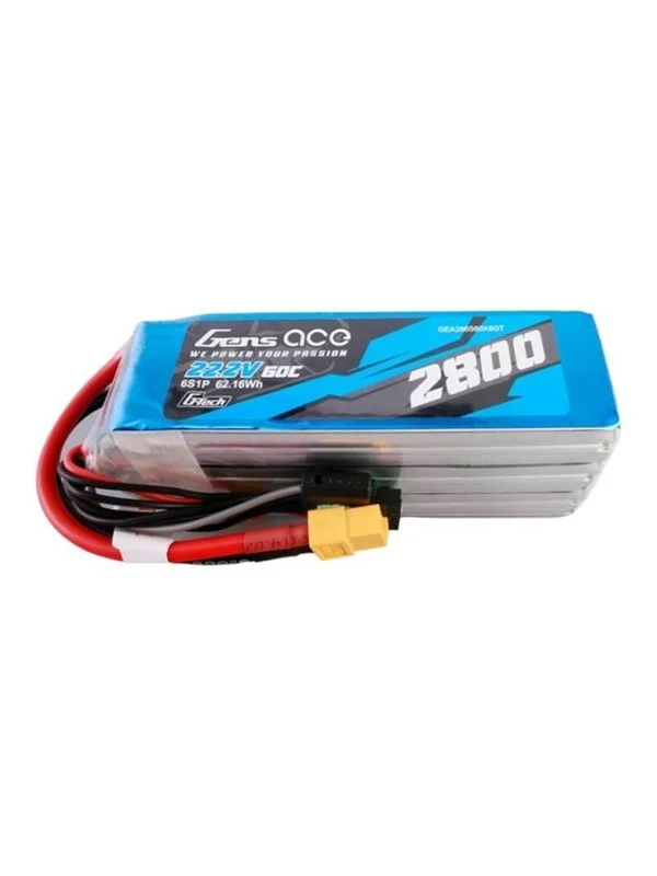 Bild von Gens Ace G-Tech 2800mAh 22.2V 60C 6S1P Lipo Battery Pack with XT60 plug (22.20 V, 2800 mAh)