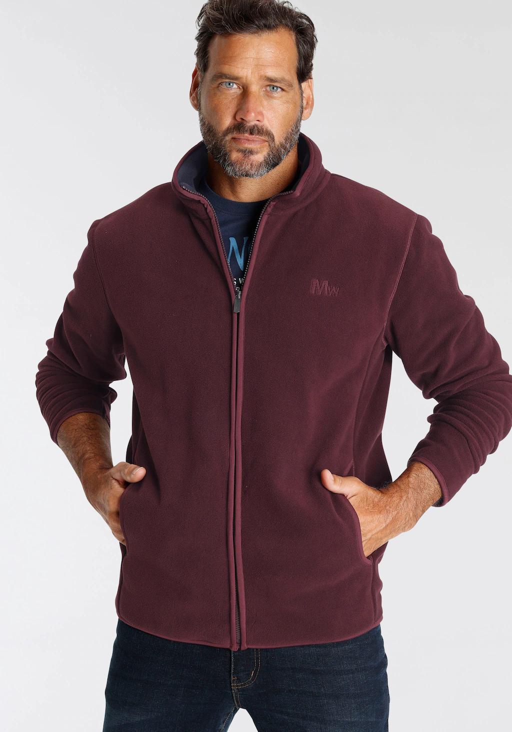 Bild von Man's World Fleecejacke, für die Übergangszeit, aus Fleece, casual Look, schnelltrocknend