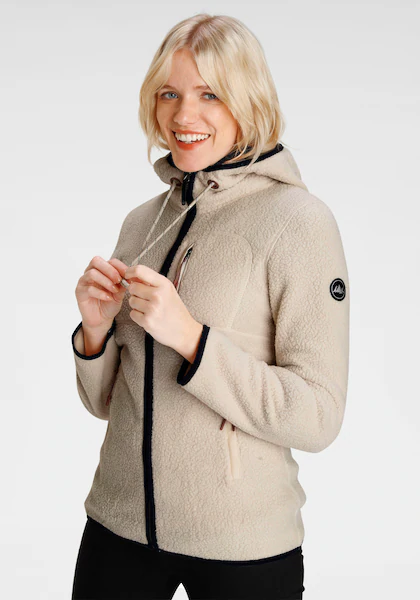 Bild von Polarino Fleecejacke, mit Kapuze, für kalte Tage, aus schnell trocknendem Material, Regular Fit