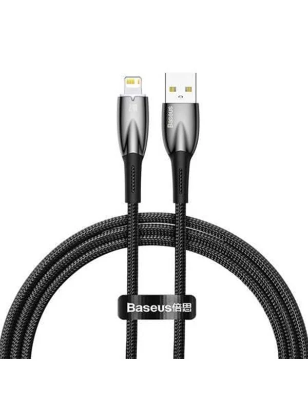 Bild von Baseus USB cable for Lightning Glimmer Series, 2.4A, 1m (Black) (1 m), USB Kabel