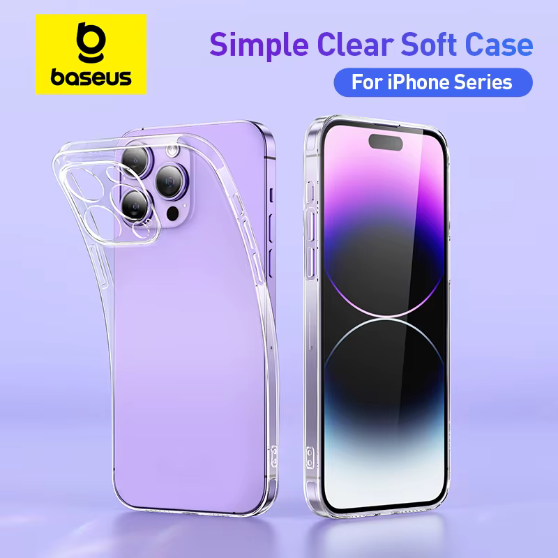 Bild von Baseus Clear Case for iPhone 16 15 14 13 12 11 Pro Max Plus Soft TPU Case for iPhone XS Max X XR