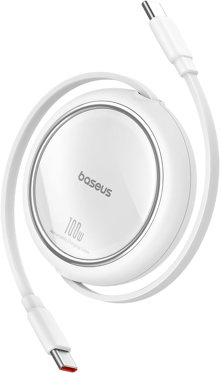 Bild von Baseus Baseus Free2Draw, einziehbares Kabel, USB-C - USB-C, 100W PD, 1m, weiß USB-Kabel