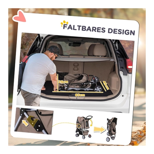 Bild von PawHut Hundeanhänger - Ideal für den komfortablen Transport von Haustieren